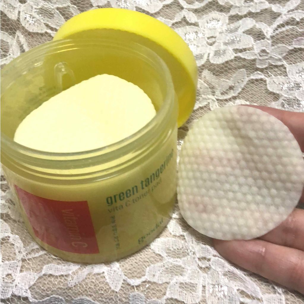 グリーンタンジェリン ビタCダークスポットケアパッド/goodal/トナーパッドを使ったクチコミ(2枚目)