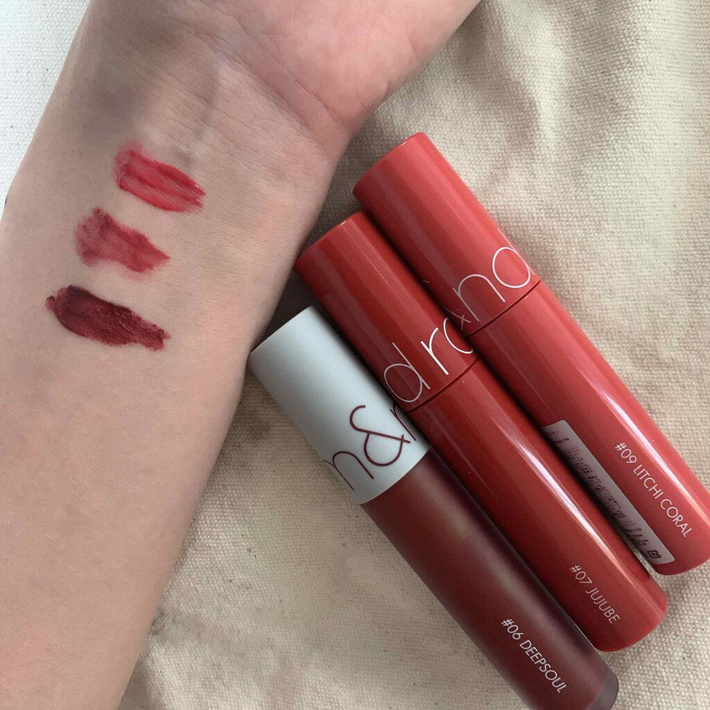 ジューシーラスティングティント/rom&amp;nd/リップティントを使ったクチコミ（2枚目）