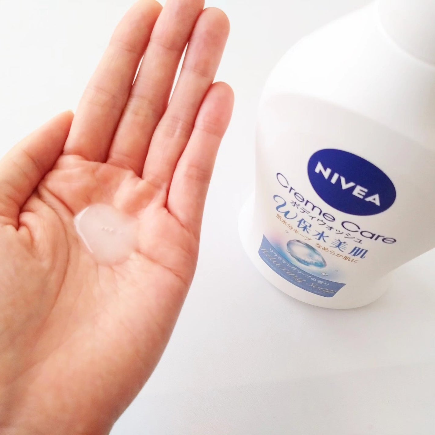 クリームケア ボディウォッシュ W保水美肌 リラクシングソープの香り/ニベア/ボディソープを使ったクチコミ(2枚目)