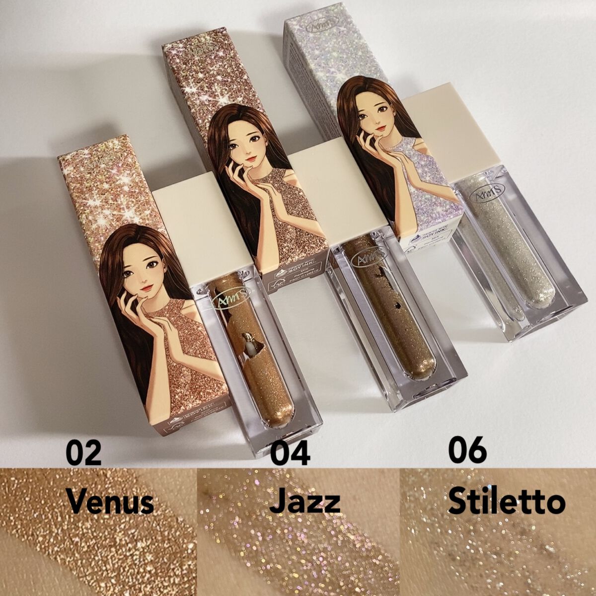 グリッターリキッドアイシャドウ/all my things/グリッターを使ったクチコミ（2枚目）