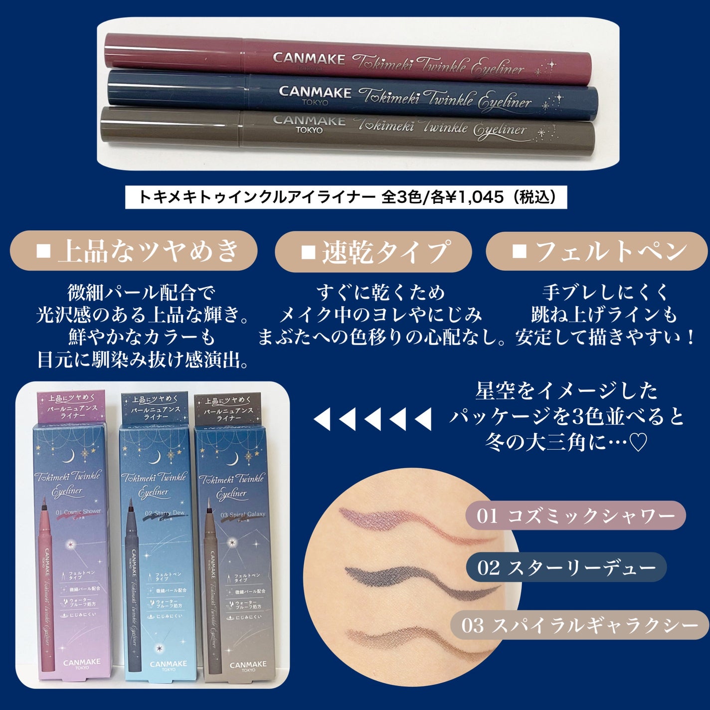 トキメキトゥインクルアイライナー/キャンメイク/リキッドアイライナーを使ったクチコミ(2枚目)