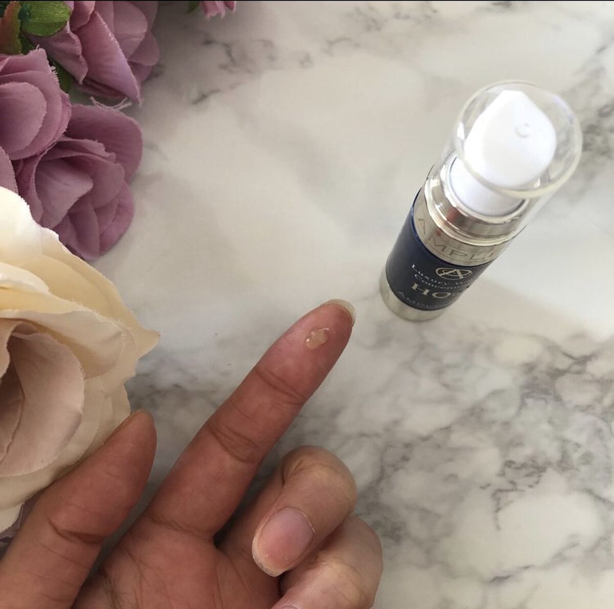 ラグジュアリーホワイト コンセントレートHQ110/アンプルール/美容液を使ったクチコミ（2枚目）