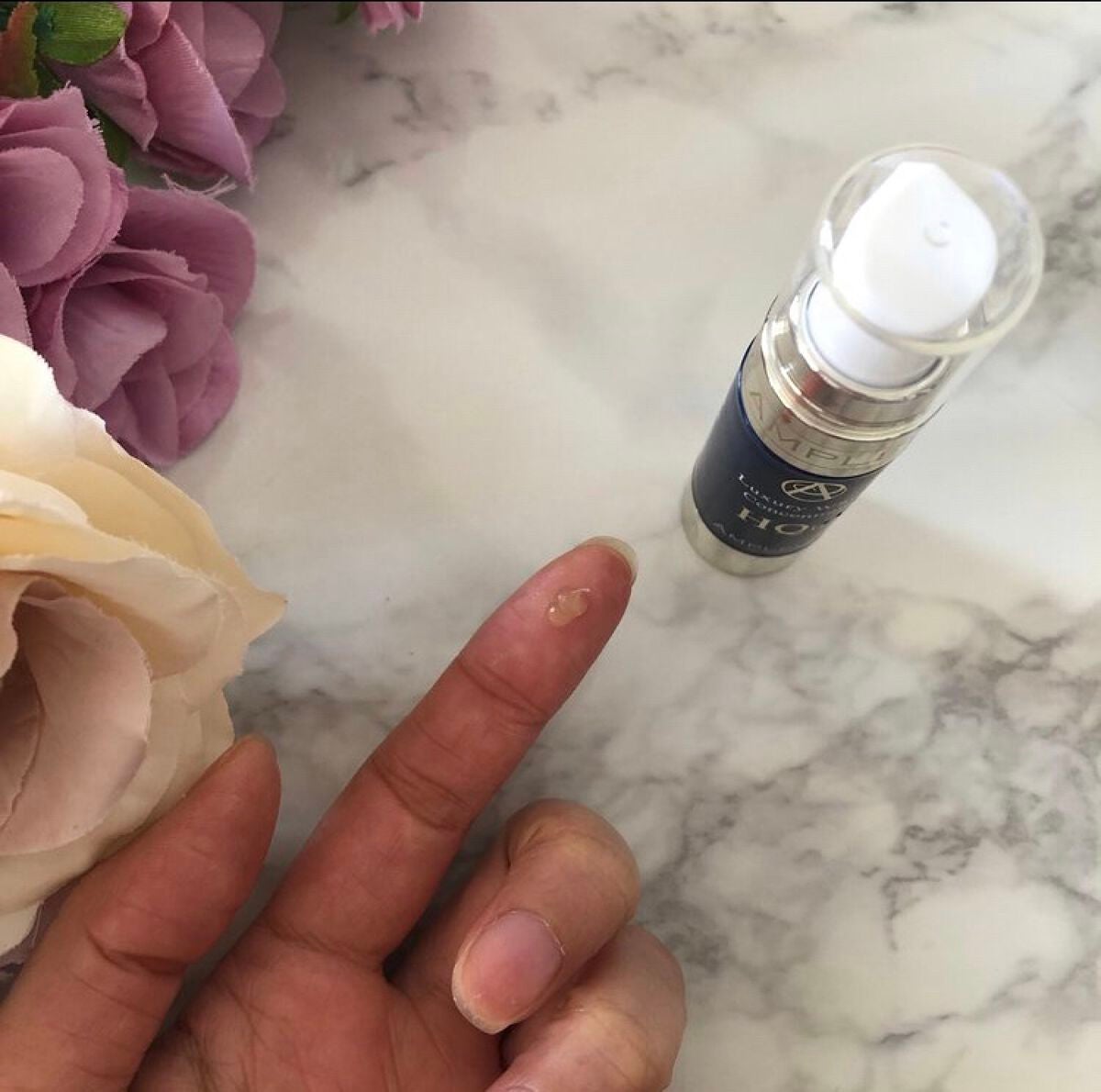 ラグジュアリーホワイト コンセントレートHQ110/アンプルール/美容液を使ったクチコミ(2枚目)