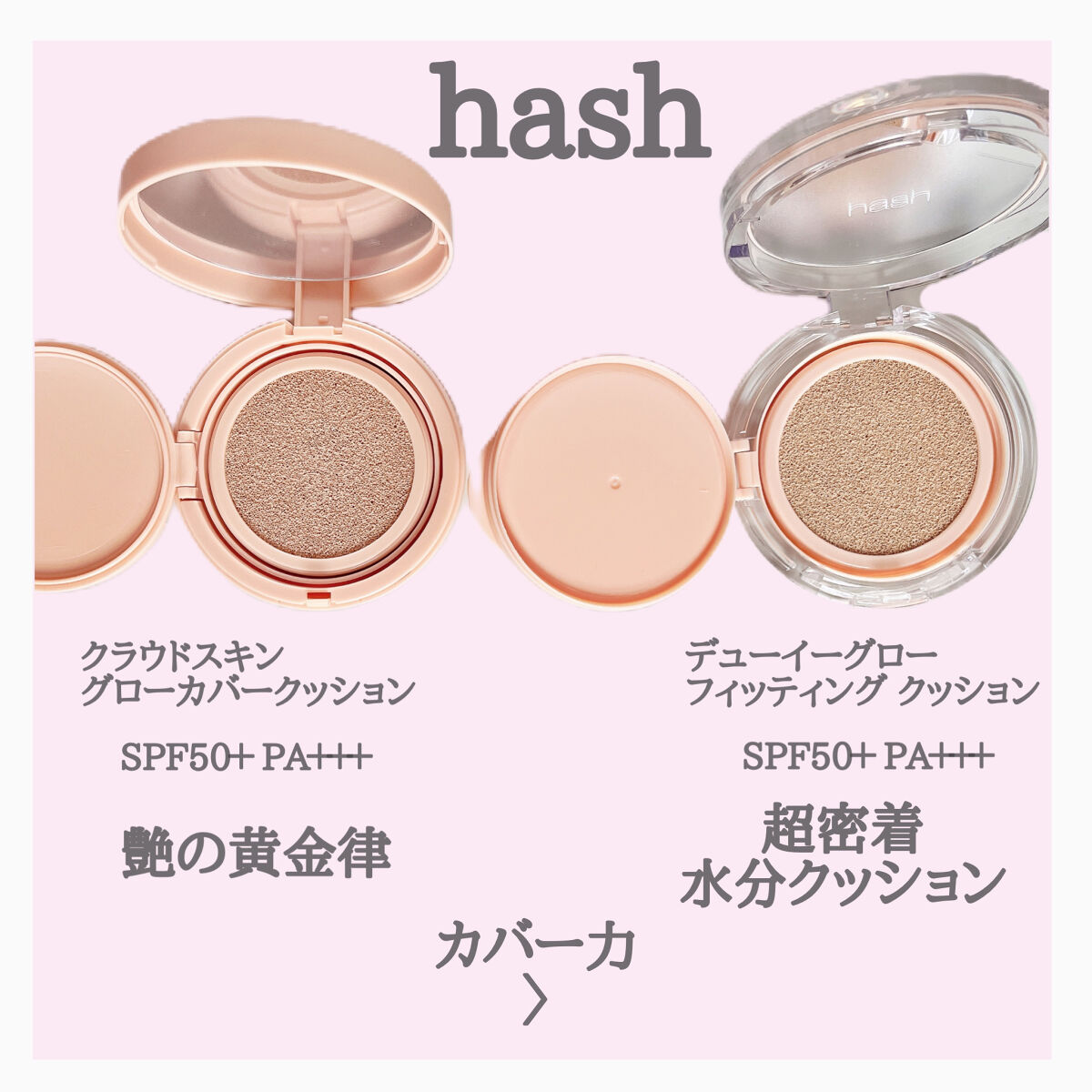 デューイーグロー フィッティング クッション/HASH/クッションファンデーションを使ったクチコミ（2枚目）