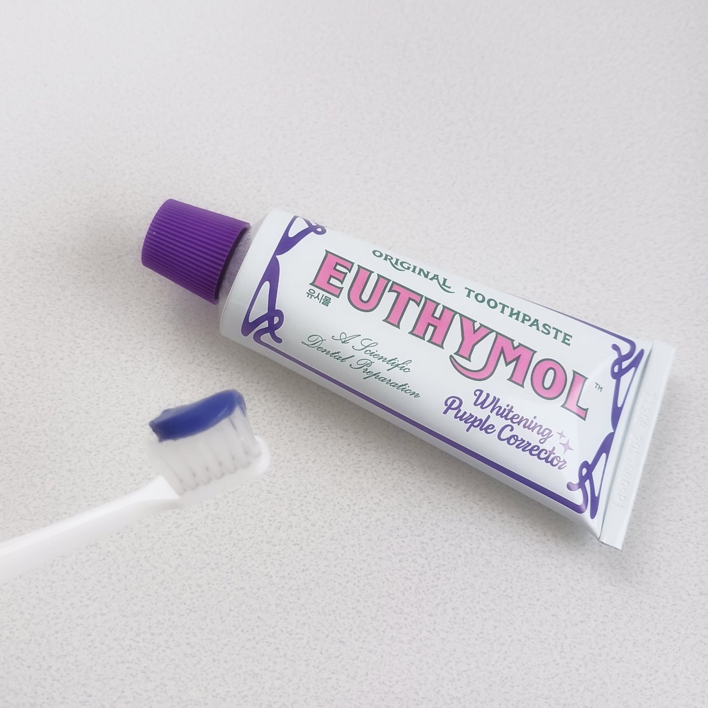 ホワイトパープル歯みがき ピーチフローラルミントの香り/EUTHYMOL/歯磨き粉を使ったクチコミ(2枚目)