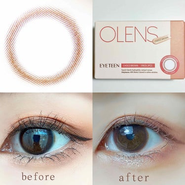 EyeTeen Choco Brown(アイティーンチョコブラウン)/OLENS/カラーコンタクトレンズを使ったクチコミ（2枚目）