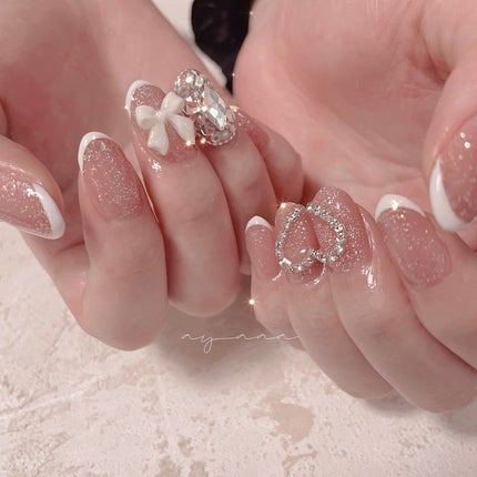 #バレンタインネイルのネイルデザイン