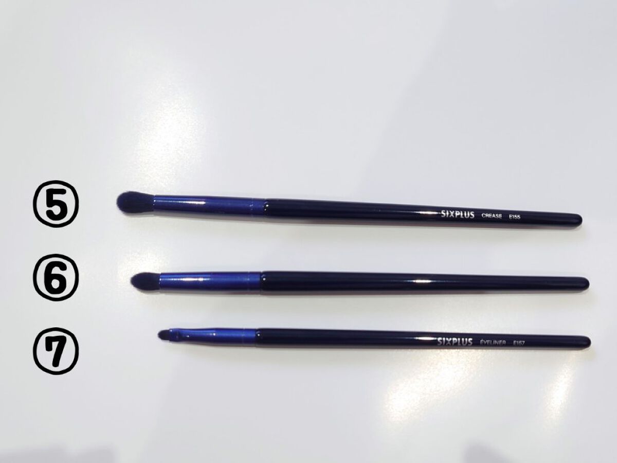 SIXPLUS ホワイトパール アイメイクブラシ 7本セット/SIXPLUS/メイクブラシを使ったクチコミ（3枚目）