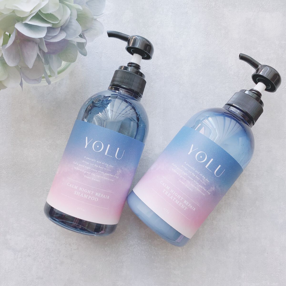 カームナイトリペアシャンプー/トリートメント/YOLU/市販シャンプーを使ったクチコミ(1枚目)