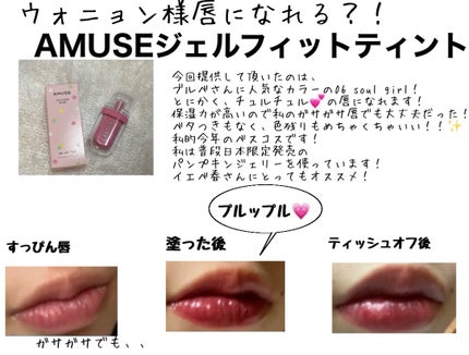 ジェルフィットティント/AMUSE/リップティントを使ったクチコミ(1枚目)