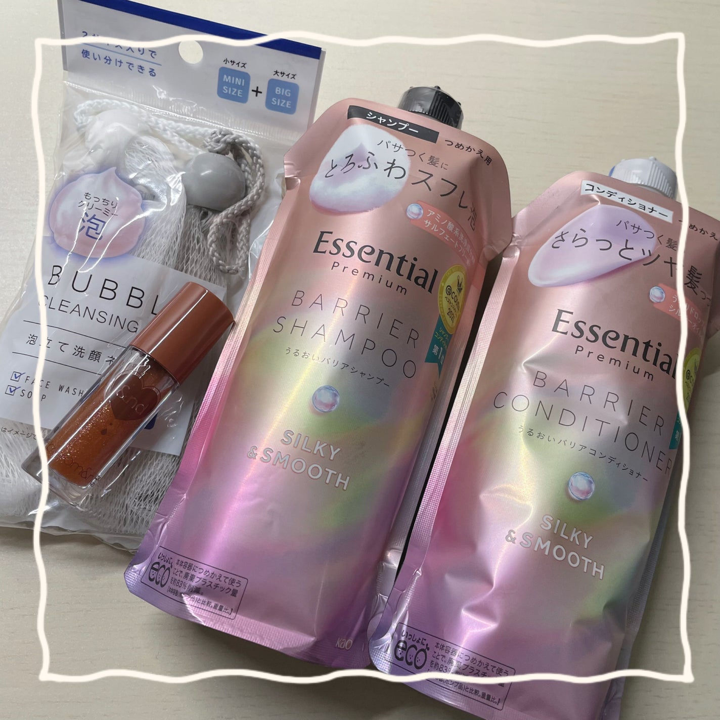 エッセンシャルプレミアム バリアシャンプー・コンディショナー シルキー&スムース/エッセンシャル/市販シャンプーを使ったクチコミ(1枚目)