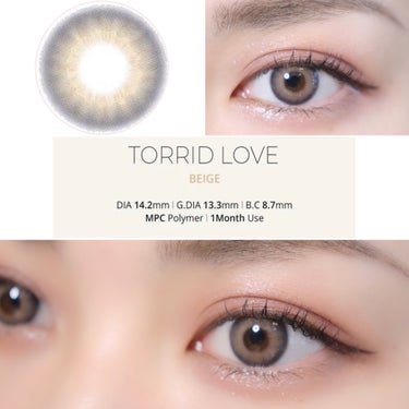 トリッドラブベージュマンスリー (TORRID LOVE BEIGE monthly)/OLOLA/１ヶ月（１MONTH）カラコンを使ったクチコミ（1枚目）