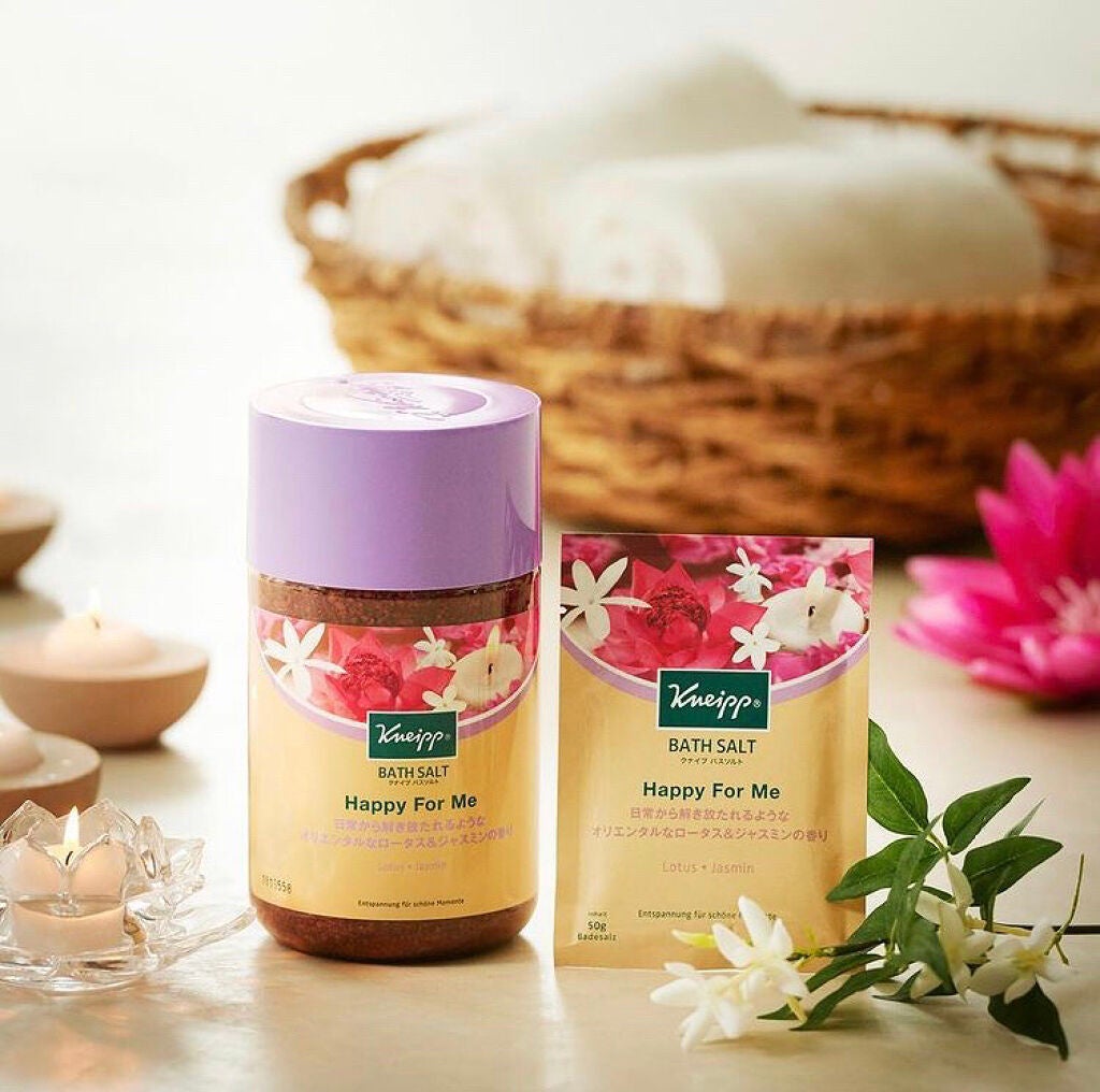 バスソルト ハッピーフォーミー ロータス&ジャスミンの香り/クナイプ/無機塩系入浴剤を使ったクチコミ(2枚目)