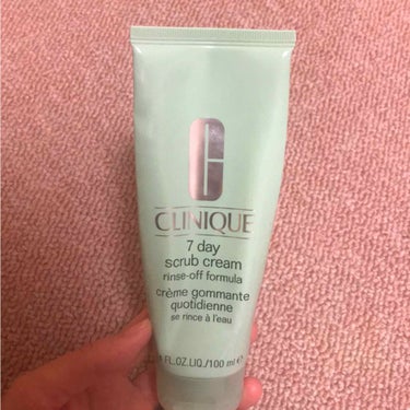 CLINIQUE セブンデイ スクラブ クリーム リンス オフ フォーミュラのクチコミ「めっちゃ使い古した写真ですみません🙇‍♀️💦

8月27日使い切り！
途中やらなかった期間があ.....」（1枚目）