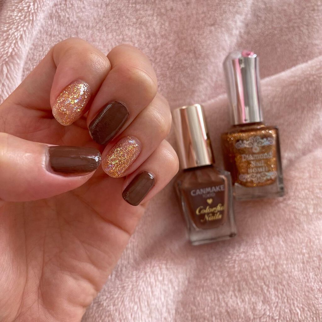 カラフルネイルズ N15 チョコレートシロップ/キャンメイク/マニキュアを使ったクチコミ（2枚目）