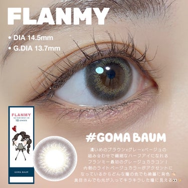 FLANMY FLANMY 1day（10枚/30枚）のクチコミ「＼ 人気のグレーカラコンといえばこれ👶🏻‪‪🫶🏻‎🤍／
【  FLANMY ゴマバーム #カラ.....」（2枚目）