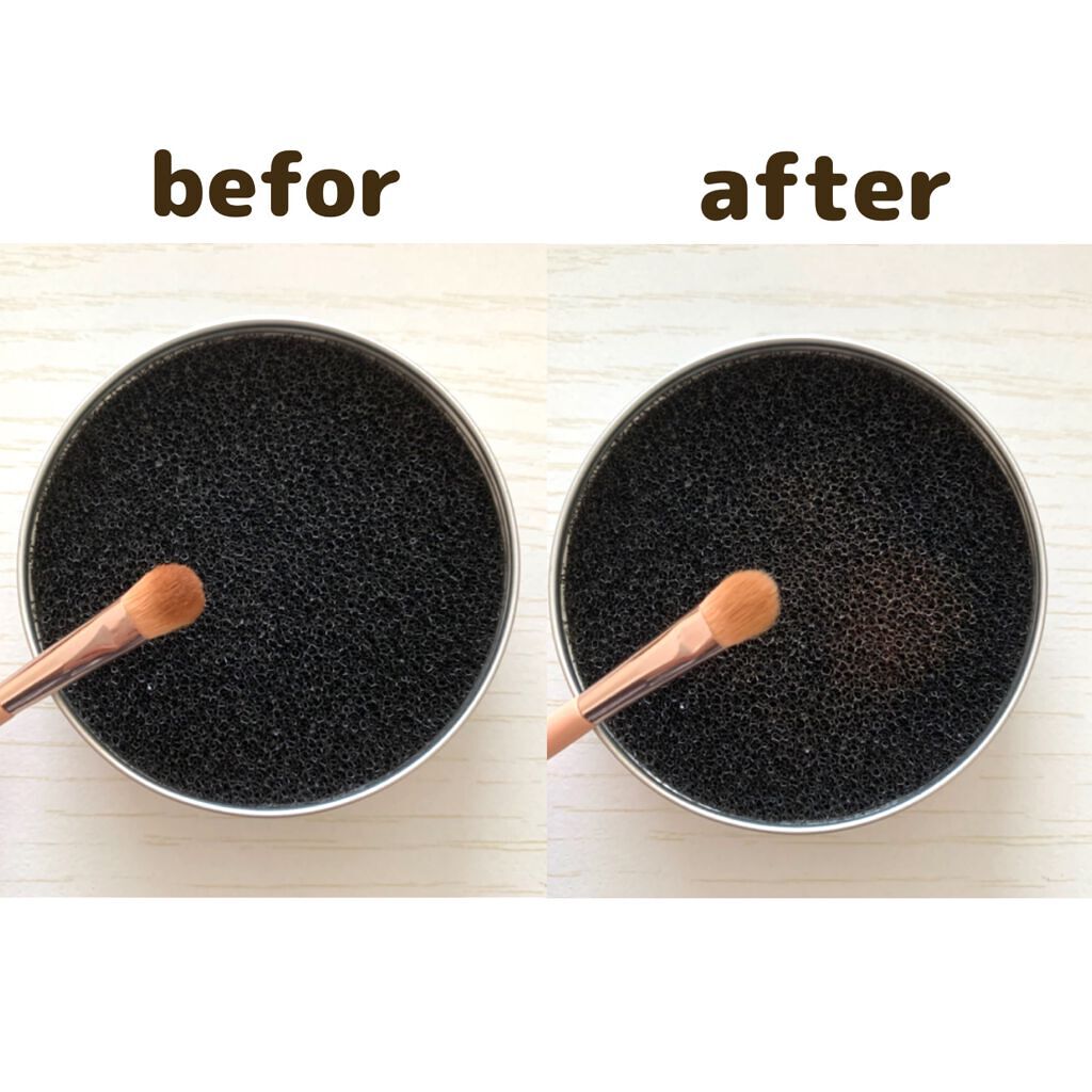 ドライメイクブラシクリーナー/セリア/その他化粧小物を使ったクチコミ(3枚目)