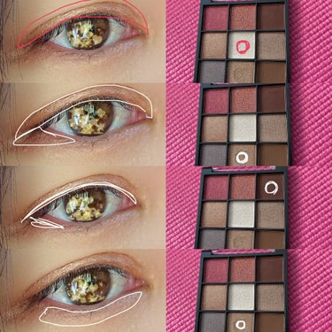 UR GLAM　BLOOMING EYE COLOR PALETTE/U R GLAM/アイシャドウパレットを使ったクチコミ（3枚目）