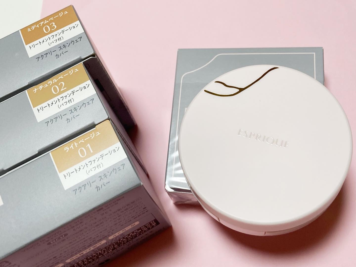 アクアリー スキンウェア カバー/ESPRIQUE/クッションファンデーションを使ったクチコミ（2枚目）