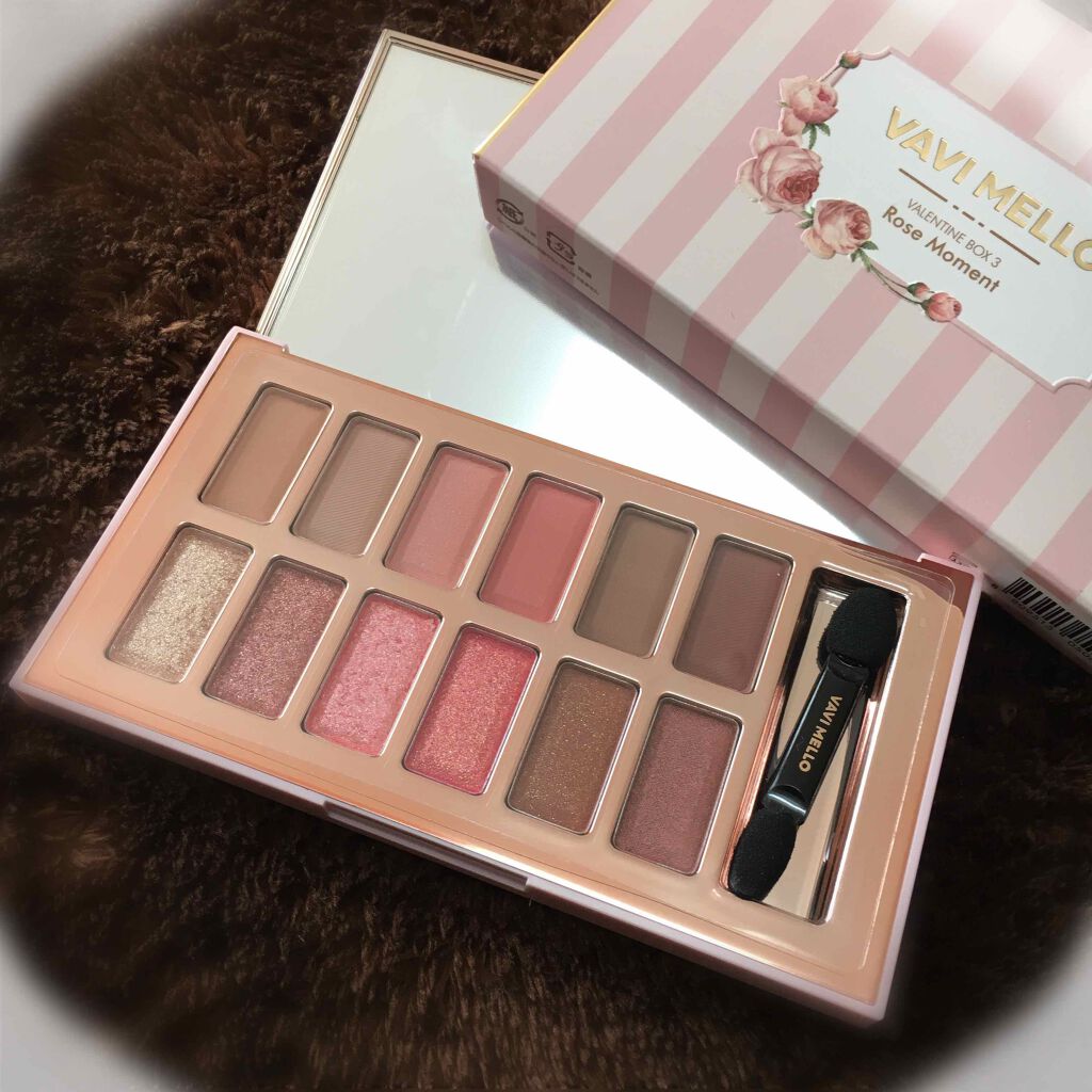バレンタインボックス3ローズモーメント/VAVI MELLO/アイシャドウパレットを使ったクチコミ（1枚目）