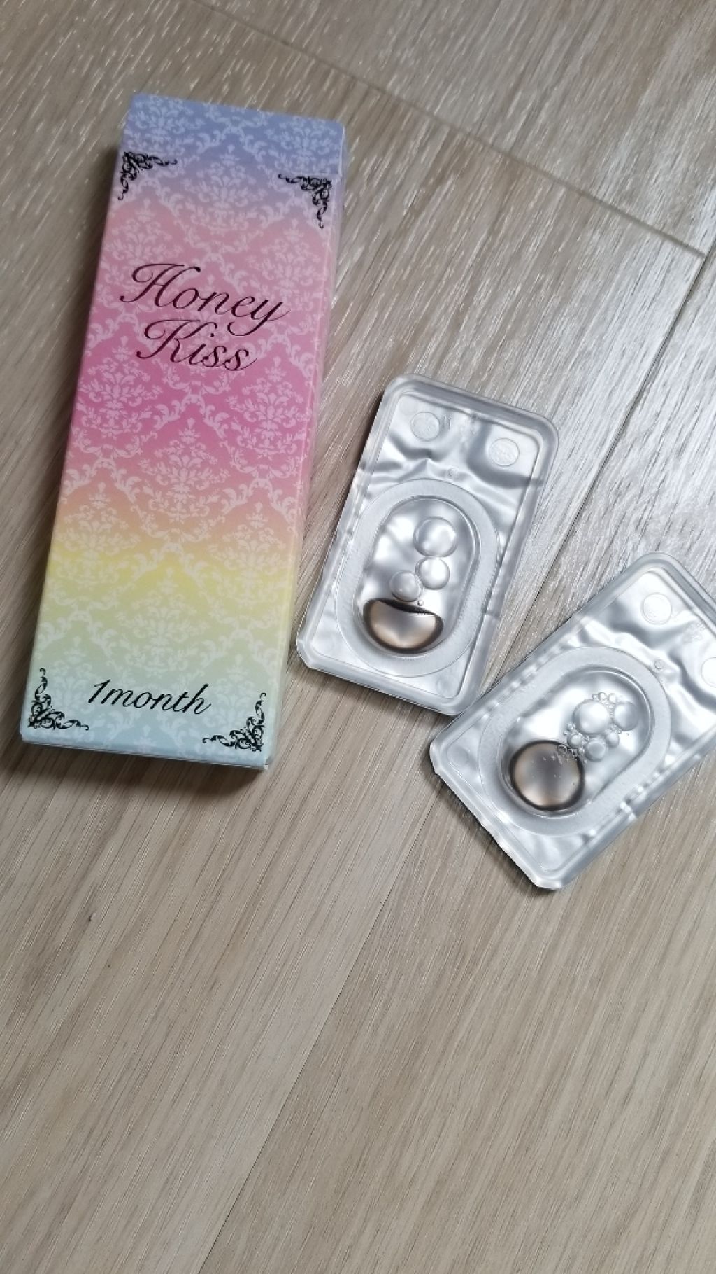 Honey Kiss 1month ちゅるんブラウン/HoneyKiss/１ヶ月（１MONTH）カラコンを使ったクチコミ（1枚目）