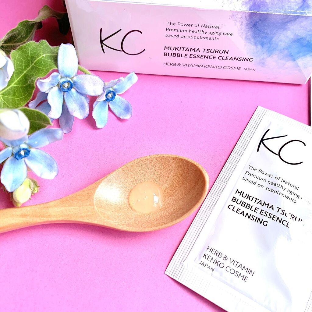 KC むきタマつるん 発泡美容液クレンジング/ハーブ健康本舗/クレンジングジェルを使ったクチコミ（2枚目）