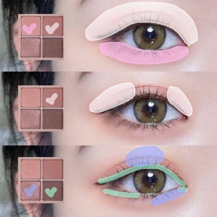 Peach Blush Toast cafe eye palette/NOTONE/アイシャドウパレットを使ったクチコミ(2枚目)