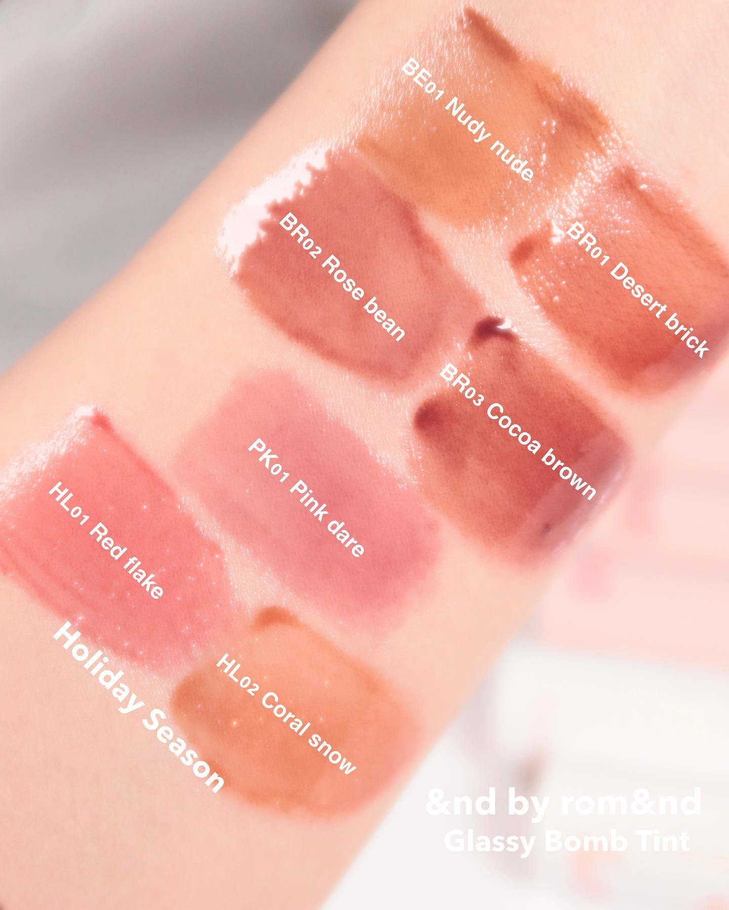 アンドバイロムアンド　グラッシーボムティント/&nd by rom&nd/リップティントを使ったクチコミ（2枚目）