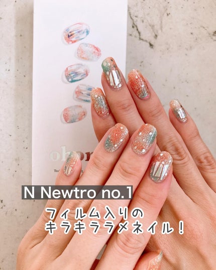 セミキュアジェルネイル(ハンド)/ohora/ネイルシールを使ったクチコミ(4枚目)