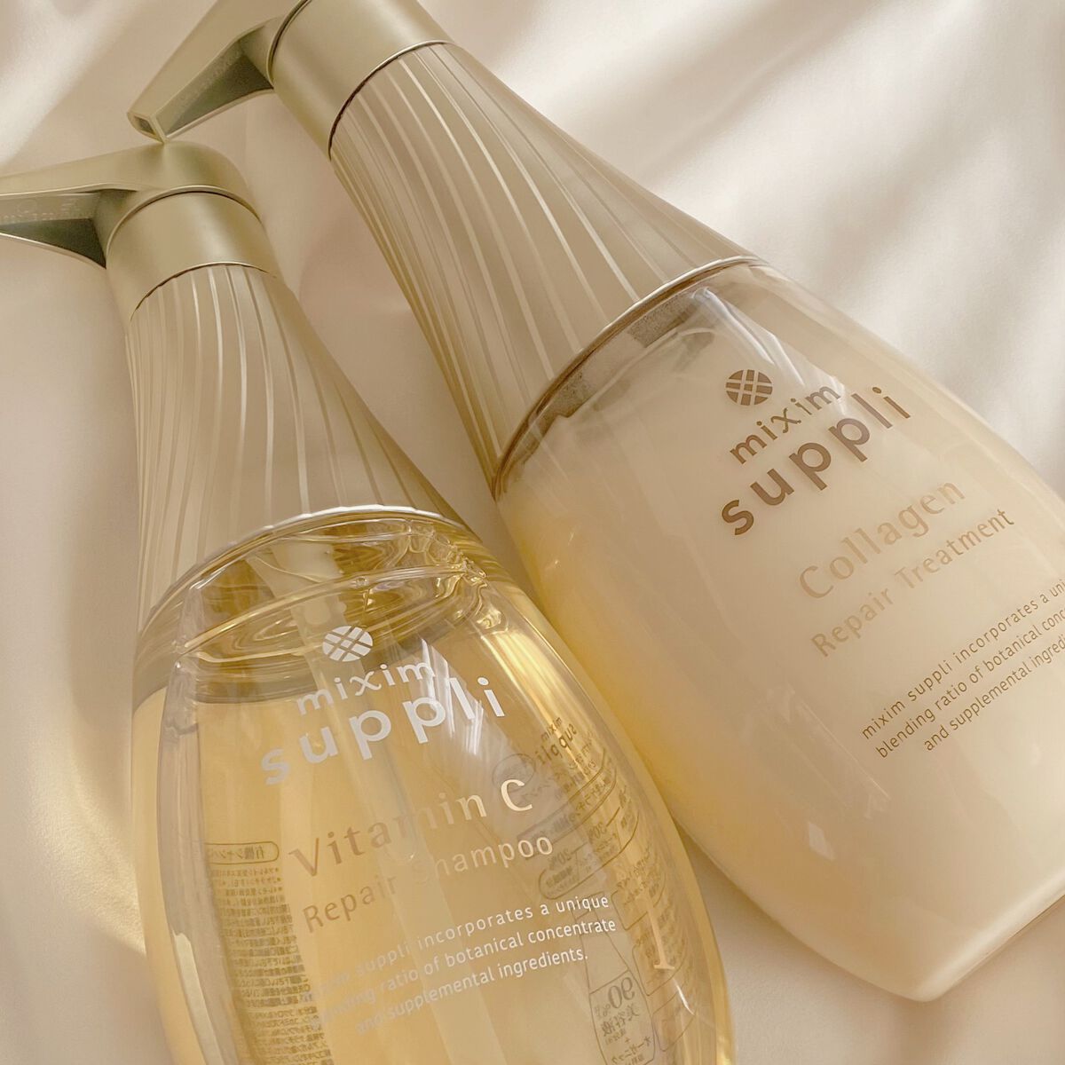 ビタミン リペアシャンプー／コラーゲン リペアヘアトリートメント/mixim suppli/市販シャンプーを使ったクチコミ（1枚目）