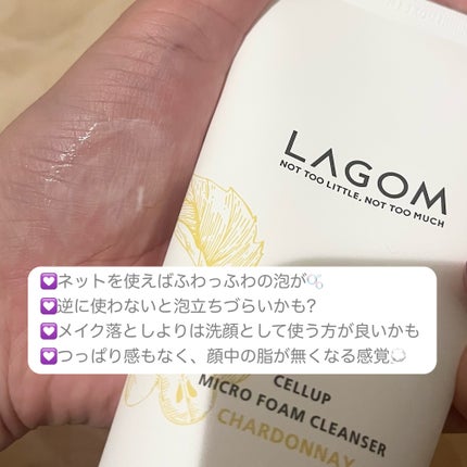 マイクロフォーム クレンザー(夜用洗顔)/LAGOM /クレンジングクリームを使ったクチコミ(3枚目)