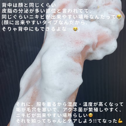 ニキビを防ぐ薬用石鹸 ForBack/ペリカン石鹸/ボディ石鹸を使ったクチコミ(4枚目)