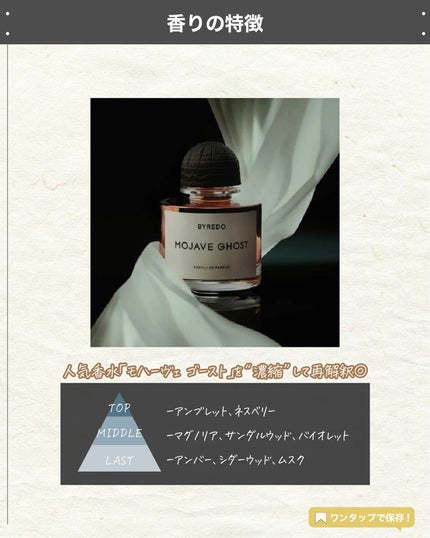 モハーヴェ ゴースト アブソリュ オードパルファン/BYREDO/香水(その他)を使ったクチコミ(3枚目)