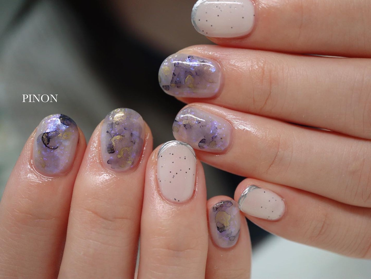 shino on LIPS 「Designcourseインクネイル☺︎!エフェクトを仕込んで..」(3枚目)