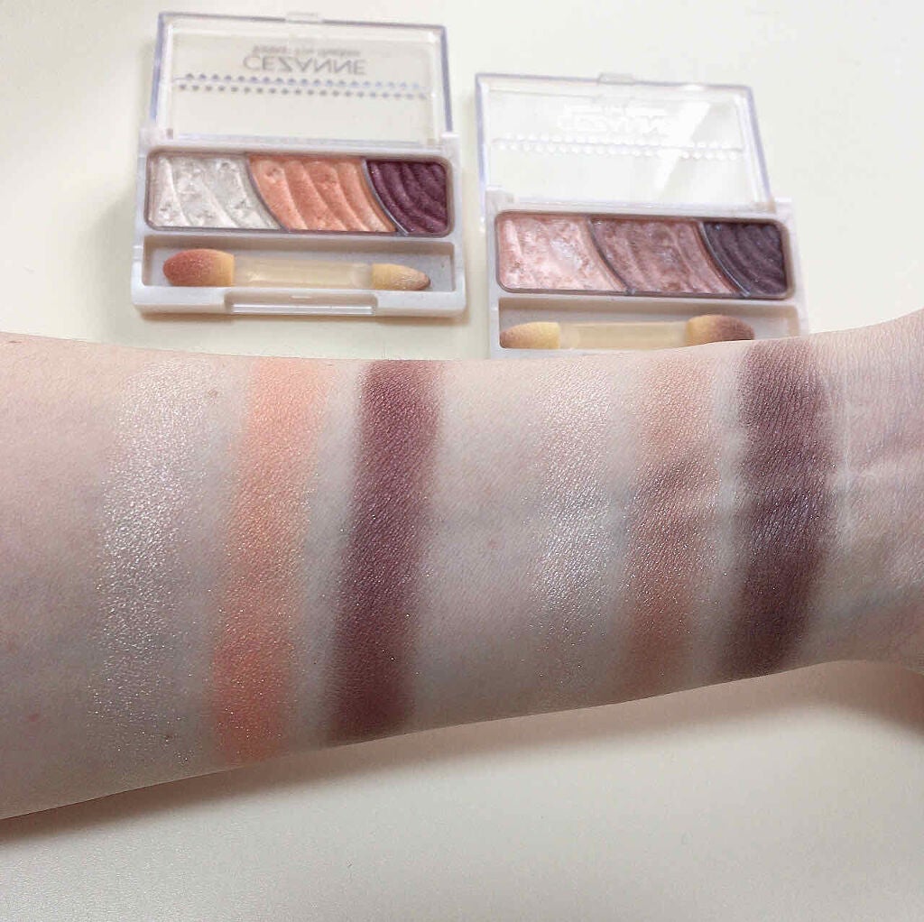 トーンアップアイシャドウ/CEZANNE/アイシャドウパレットを使ったクチコミ(3枚目)