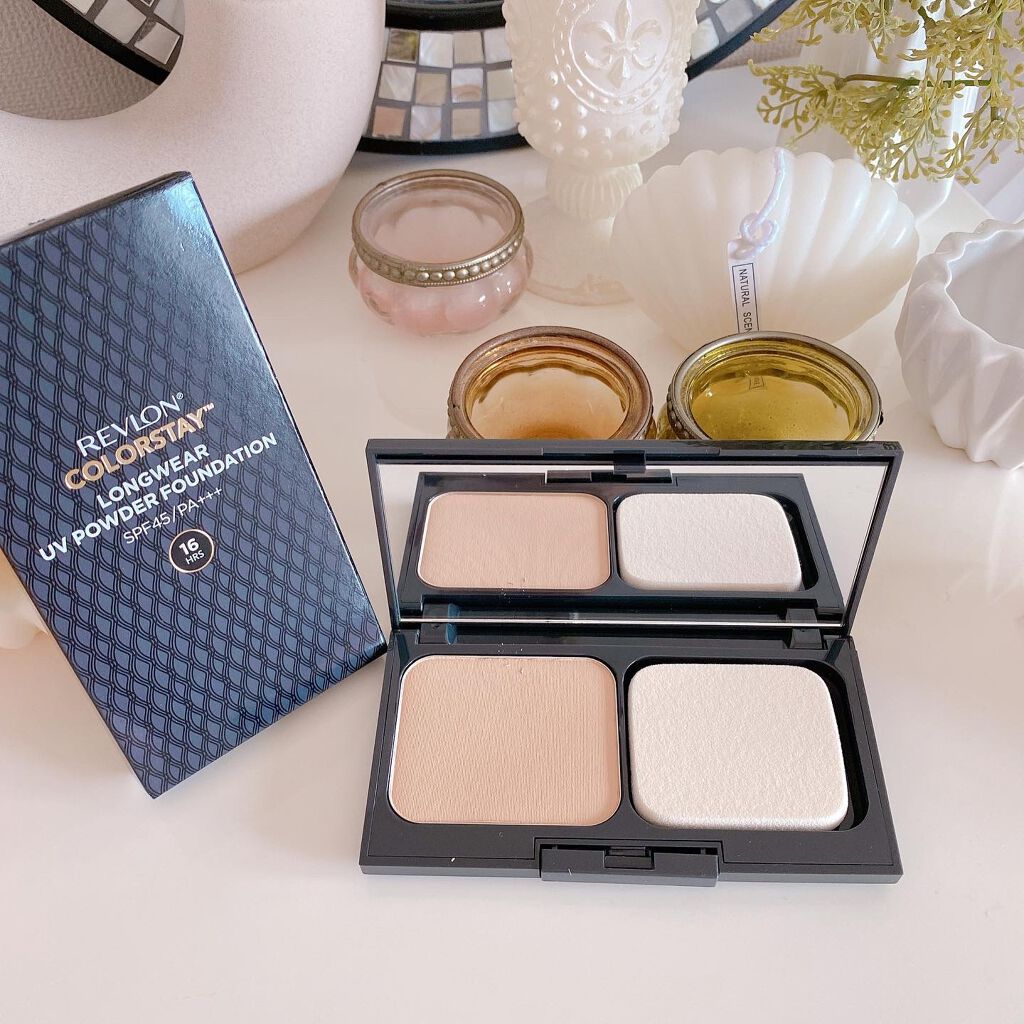 カラーステイ ロングウェア UV パウダー ファンデーション/REVLON/パウダーファンデーションを使ったクチコミ(3枚目)