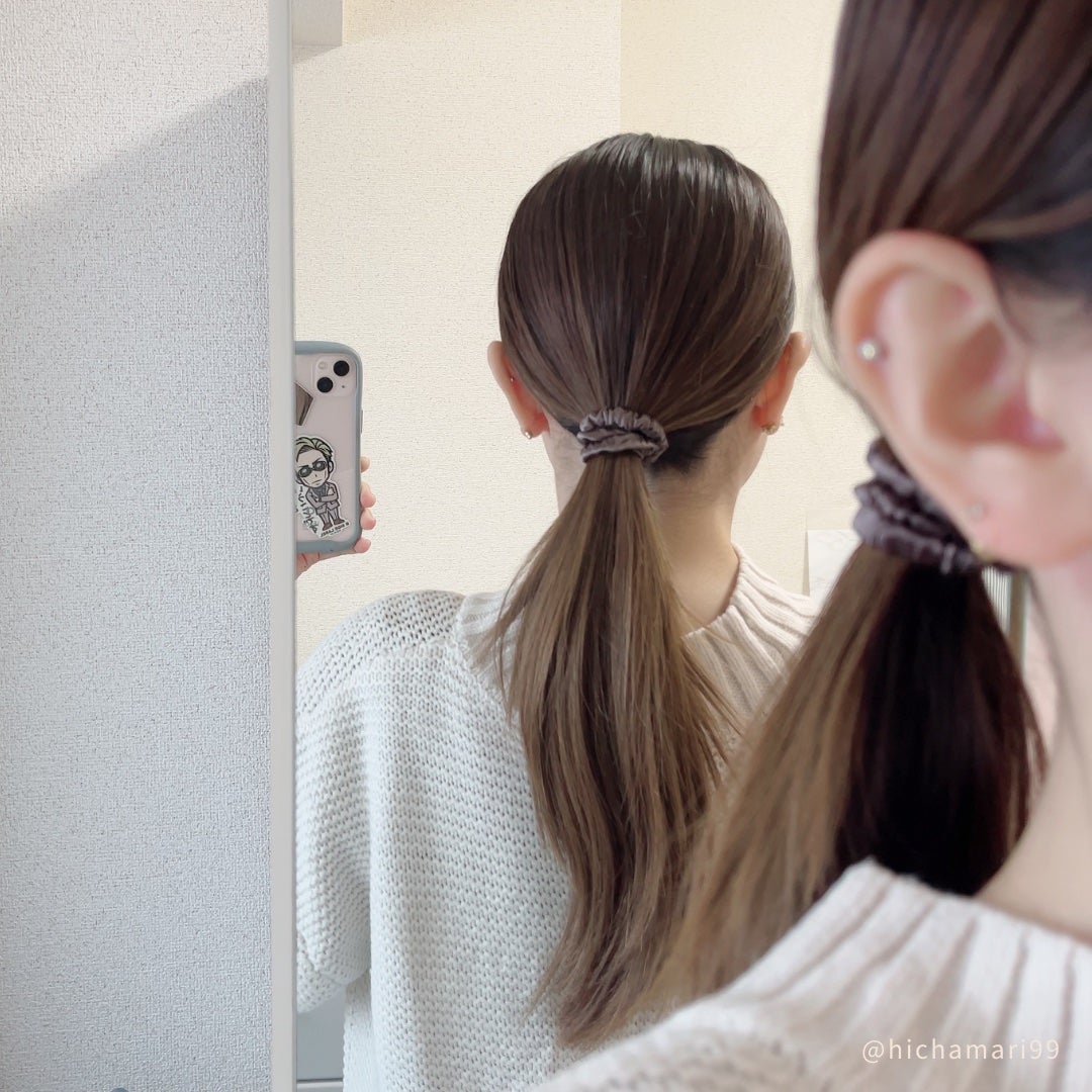 シルクヘアゴム/SEAWIND/ヘアアクセサリーを使ったクチコミ(5枚目)