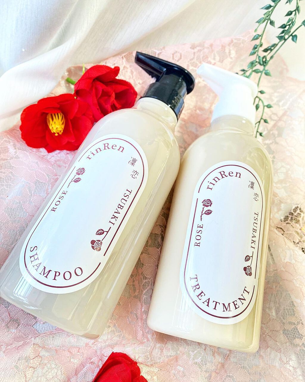 シャンプー/トリートメント ローズ&ツバキ/rinRen(凛恋)/市販シャンプーを使ったクチコミ(1枚目)