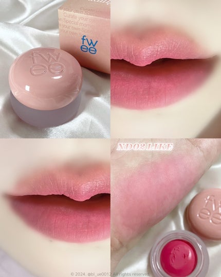 フィー リップアンドチーク ブラーリープリンポット/fwee/口紅を使ったクチコミ(5枚目)
