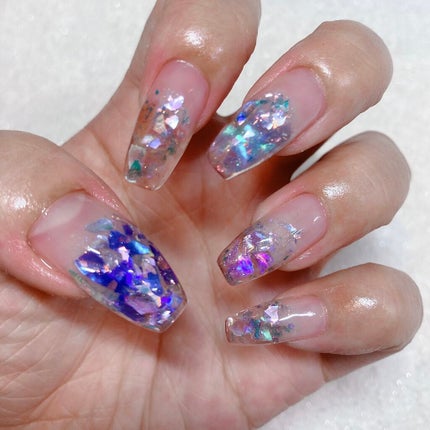 オーロラシェルシート/mica/ネイル用品を使ったクチコミ(2枚目)