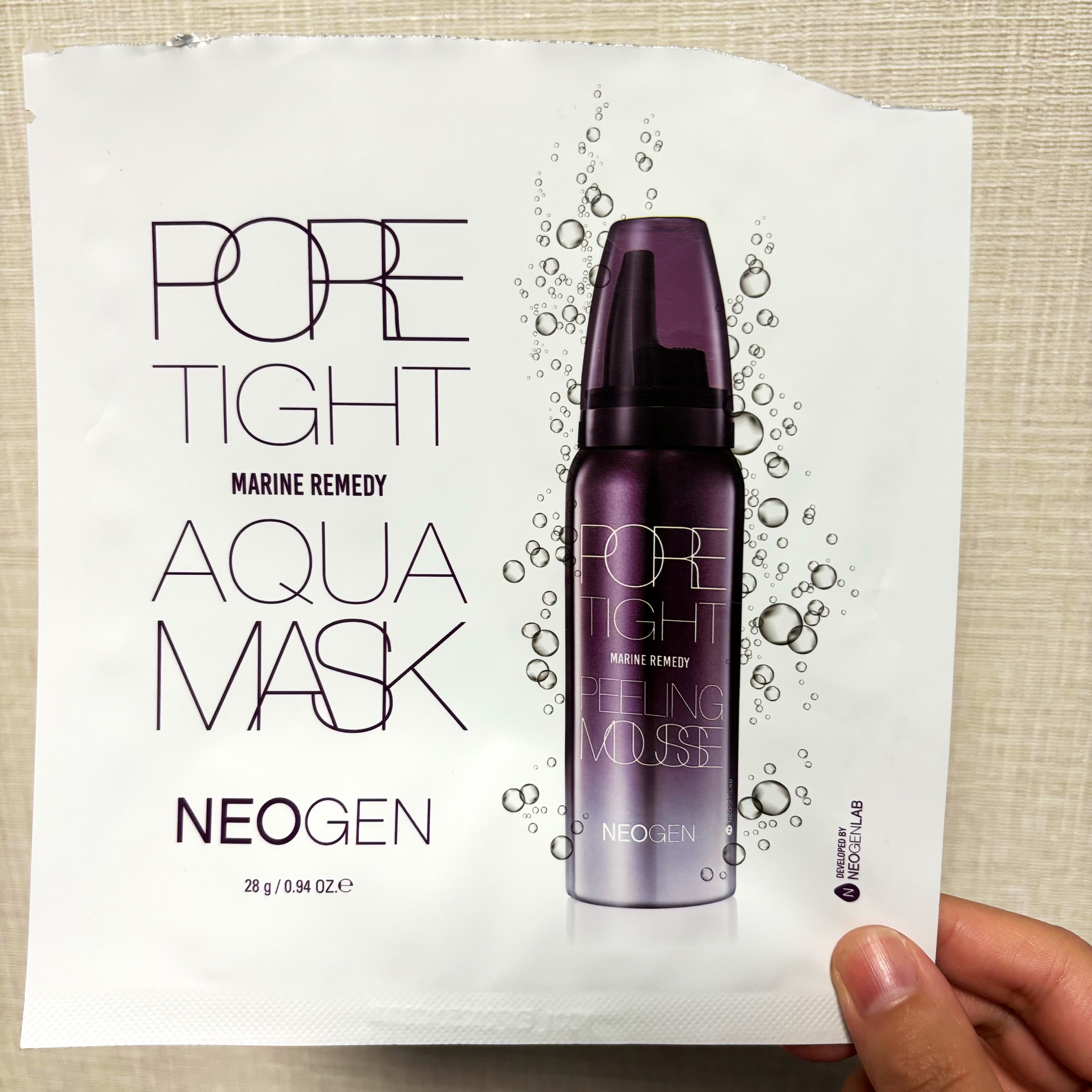 NEOGEN ポアタイトアクアマスクのクチコミ「NEOGEN
Pore Tight Aqua Mask

おまけのシートマスク使い切りです。
.....」（1枚目）