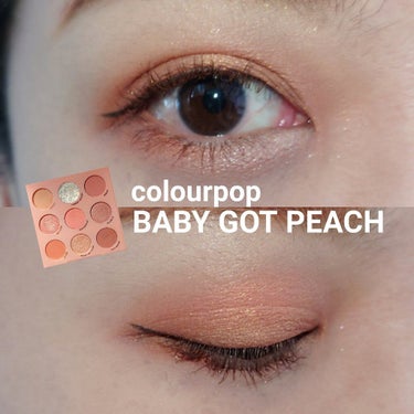 ColourPop Eye Palette-Baby Got Peach のクチコミ「#今日のメイク
#ColourPop #BabyGotPeach

ふんわり🍑パレット🤤💖

.....」（1枚目）