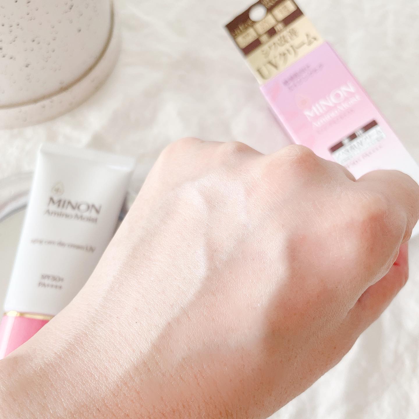 ミノン アミノモイスト エイジングケア デイクリームUV/ミノン/日焼け止めクリームを使ったクチコミ（3枚目）