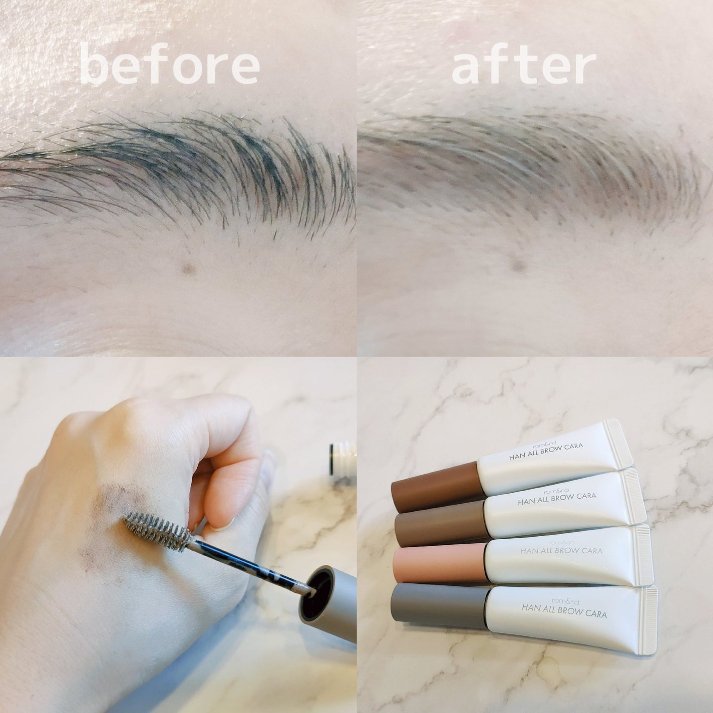 ハンオールブロウカラ/rom&nd/眉マスカラを使ったクチコミ(9枚目)