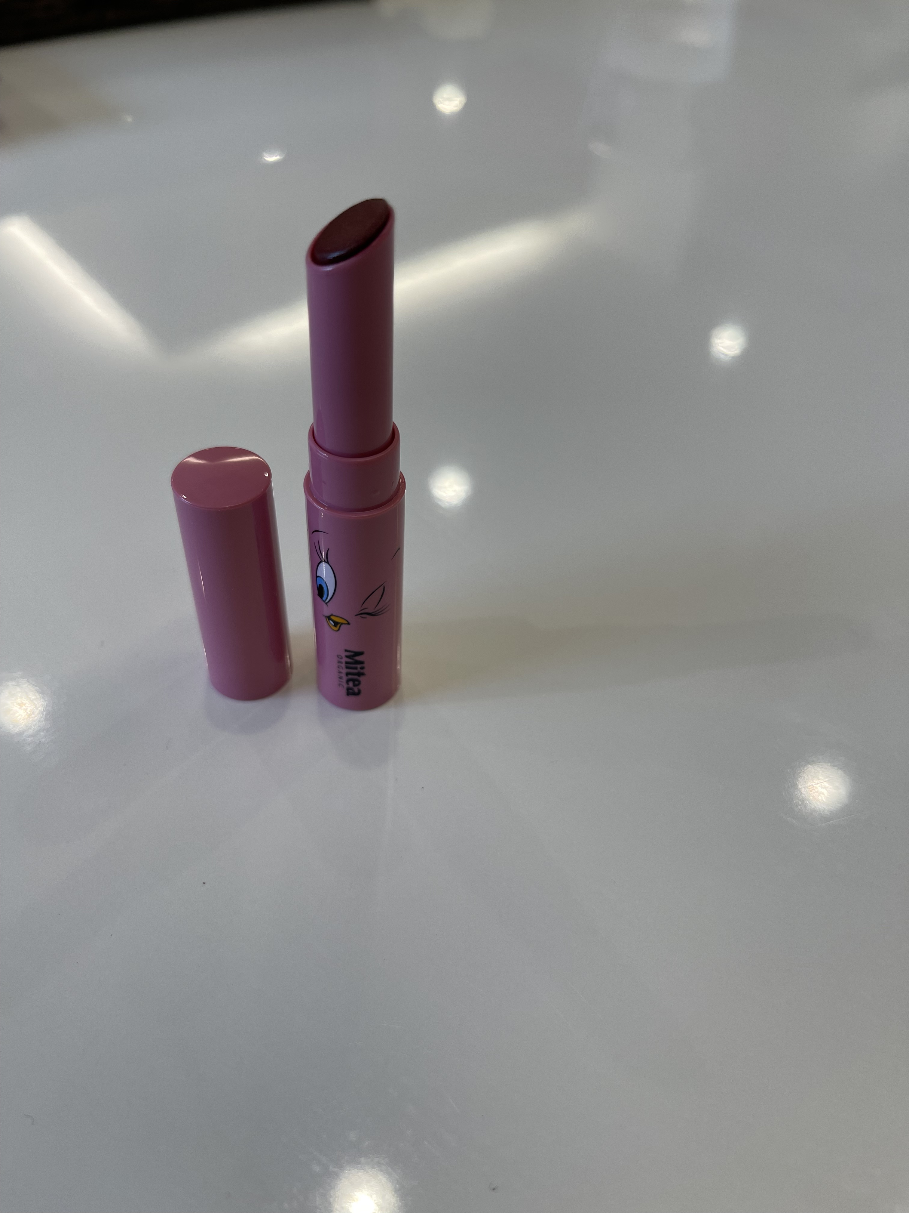 セラムオイルリップスティック  organic miffy（05 ピグピンク）/ミティア オーガニック/口紅を使ったクチコミ（1枚目）