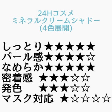 24 ミネラルクリームシャドー/24h cosme/ジェル・クリームアイシャドウを使ったクチコミ（1枚目）