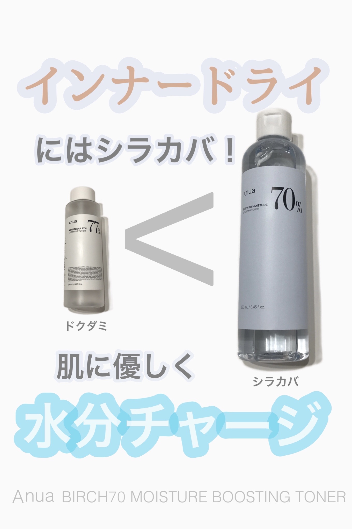 シラカバ 70% 水分ブースティングトナー/Anua/化粧水を使ったクチコミ（1枚目）