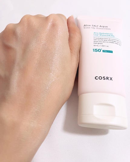 アロエ54.2アクアトーンアップUVクリーム SPF50+ PA++++/COSRX/日焼け止めクリームを使ったクチコミ(5枚目)
