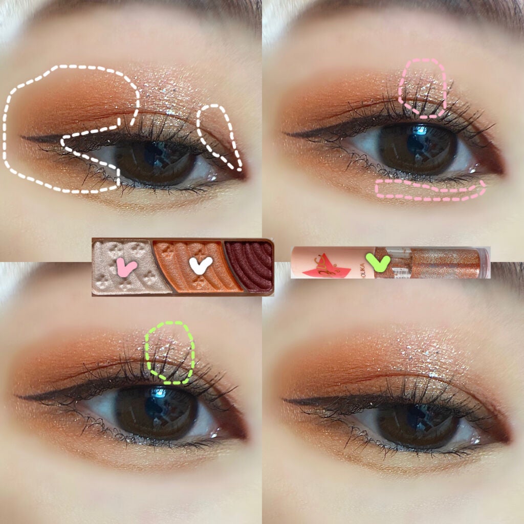 トーンアップアイシャドウ/CEZANNE/アイシャドウパレットを使ったクチコミ(2枚目)