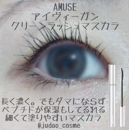アイヴィーガンクリーンラッシュマスカラ/AMUSE/マスカラを使ったクチコミ(1枚目)